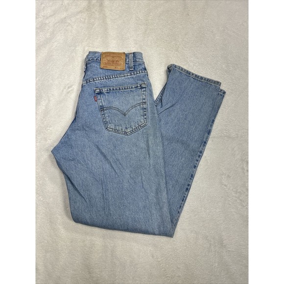 Vintage Levi's 550 Relaxed Fit Light Wash Blue Denim Jeans Men's Size 34x34 - Picture 1 of 12